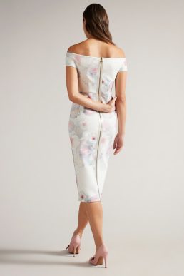 Ted Baker Lovez Bardot Bodycon Dress Natural Multi