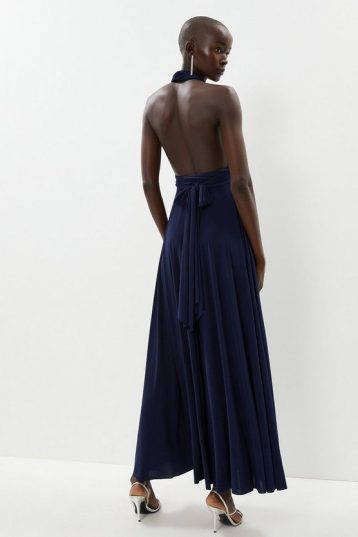 Coast Multiway Jersey Maxi Bridesmaid Dress Navy Blue