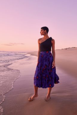 Phase Eight Phase Eight Clarisse Print Skirt Cobalt Blue Red Multi