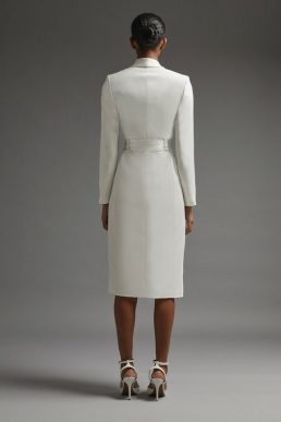 Coast Premium Midi Tuxedo Bridal Dress White