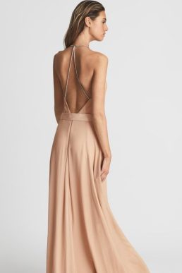 Reiss Isabella Strappy Maxi Dress NudeReiss Isabella Strappy Maxi Dress Nude