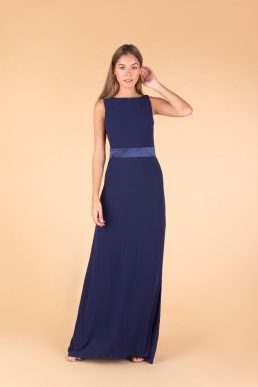 TFNC Halannah Pale Navy Maxi Bridesmaid Dress