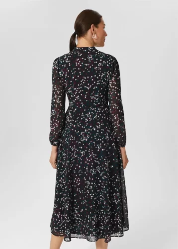 Hobbs Erin Star Fit And Flare Dress Black White