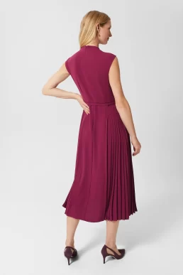 Hobbs Sierraa Dress Warm Plum