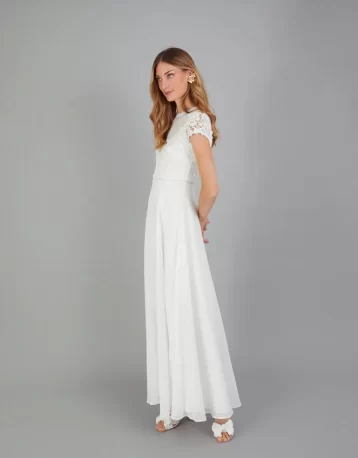 Monsoon Angela lace bridal maxi dress ivory