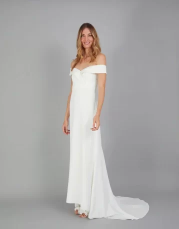 Monsoon Nancy bardot bridal maxi dress ivory