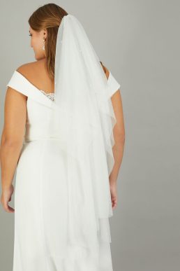 Monsoon Pearl flower embellished veil ivory