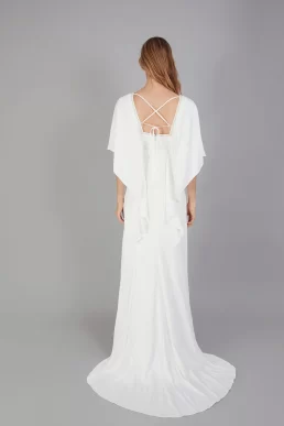 Monsoon Sophie satin bridal maxi dress ivory