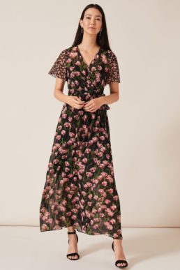Phase Eight Valentina Print Maxi Dress Black Multi