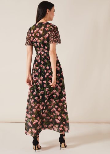 Phase Eight Valentina Print Maxi Dress, Black/Multi - Image 3
