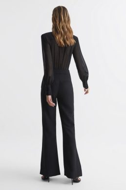 Reiss Lennon Tuxedo Jumpsuit Black