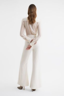 Reiss Lennon Tuxedo Jumpsuit Ivory