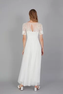 Monsoon Ali embroidered bridal maxi dress ivory