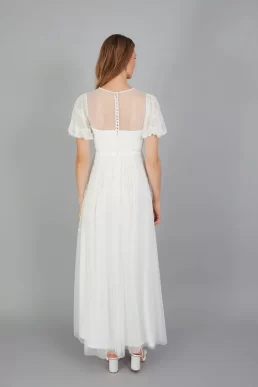Monsoon Celina embellished bridal maxi dress ivory
