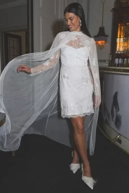 Monsoon Krystyna embroidered short dress ivory