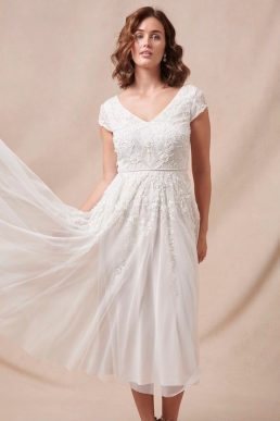 Phase Eight Lorena Tulle Short Wedding Dress Ivory