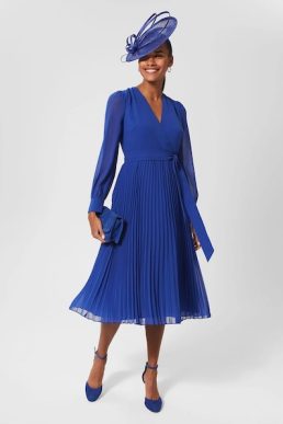 Hobbs Evelyn Printed Dress Blue