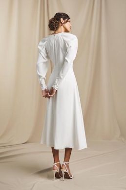 Joanna Hope Ivory Embellished Bridal Midi Dress Ivory