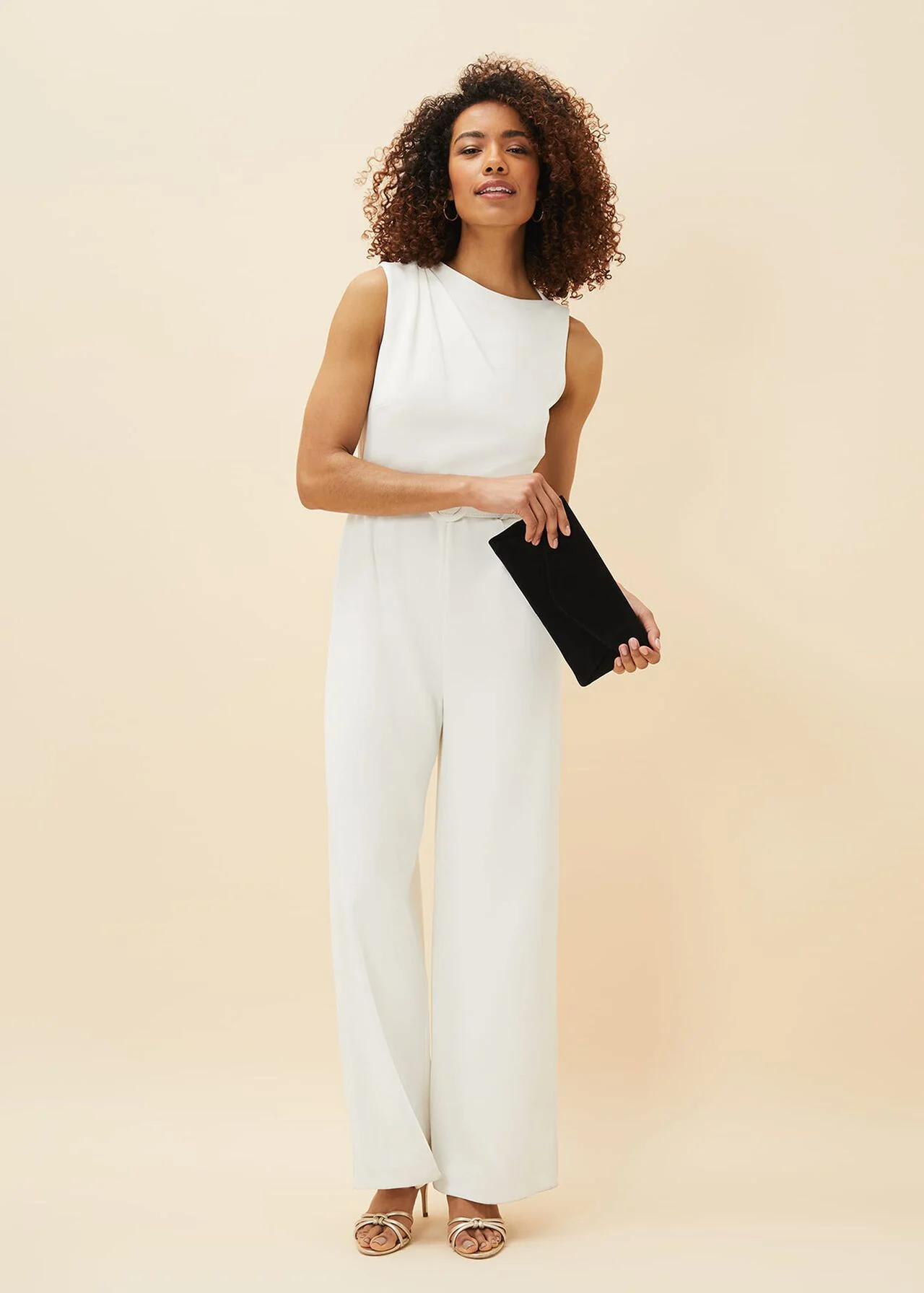 Phase Eight Gracie Wide Leg Jumpsuit, Ivory