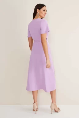 Phase Eight Julissa Wrap Dress Crocus Lilac Purple