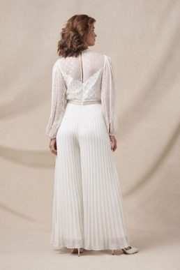 Phase Eight Larissa Pleated Jumpsuit Ivory