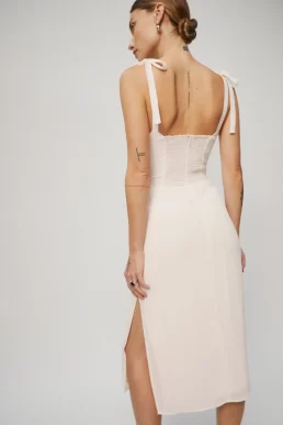 Reformation Besse Shift Dress Ivory