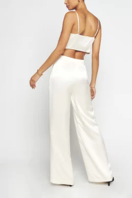 Reformation Bridal Sabine Silk Two Piece Fior Di Latte