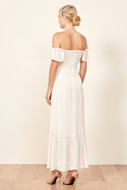 Reformation Butterfly Bardot Bridal Dress Ivory