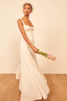 Reformation Hollyhock Bridal Dress Ivory