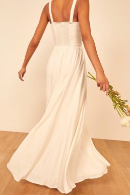 Reformation Petites Hollyhock Bridal Dress Ivory