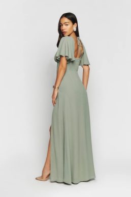 Reformation Shayla Floral Maxi Dress Seafoam Sage Green