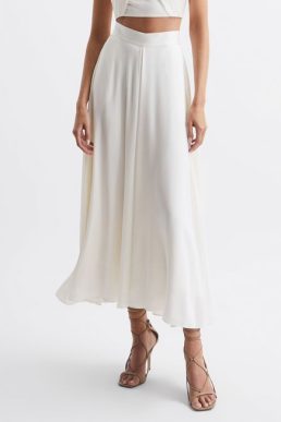 Reiss Ruby Occasion Maxi Skirt Ivory