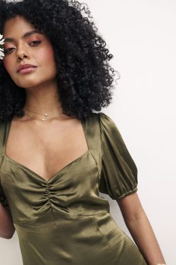 Nobody's Child Olive Green Bridesmaids Jude Midaxi Dress