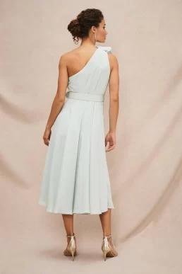 Phase Eight Kiki One Shoulder Midi Dress Green Eau De Nil