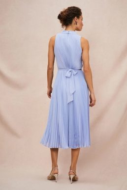 Phase Eight Simara Pleat Dress Cornflower