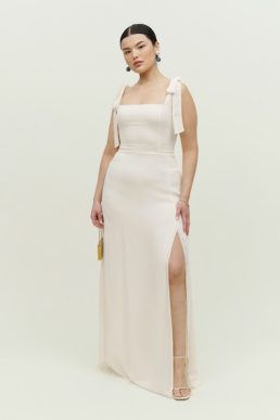 Reformation Westerly Dress Bridal Maxi Dress Ivory