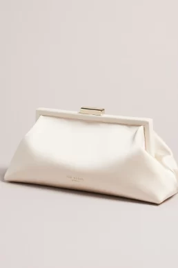 Ted Baker Crysta Crystal Embellished Clutch Ecru