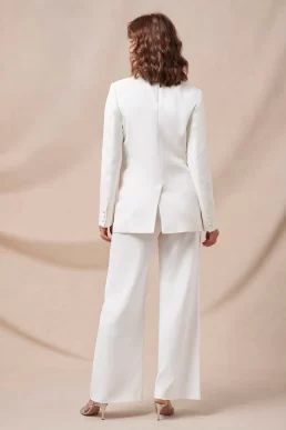 Phase Eight Beatriz White Satin Bridal Blazer Ivory