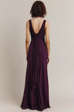 Ghost Olivia Satin Maxi Dress, Orchid Bloom/Plum