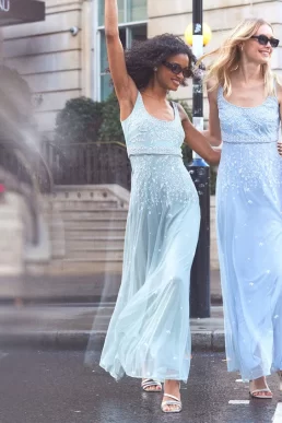 Monsoon Eugiene embroidered maxi dress green