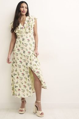 Nobody's Child Cream Floral Coco Sleeveless Midi Dress