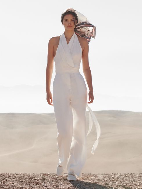 White jumpsuit reiss new arrivals