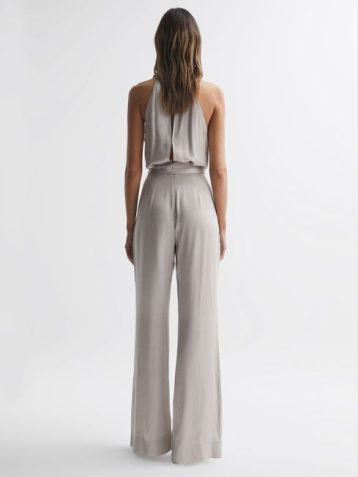 Reiss Rose Sleeveless Cowl Neck Jumpsuit neutral