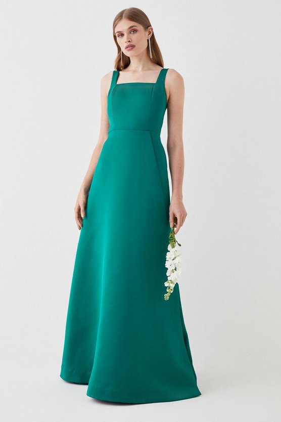 Halter Neck Plunge Maxi Dress in Green – Chi Chi London