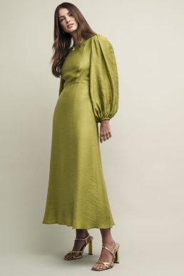 Nobody's Child Green Zola Midaxi Dress TENCEL™ LYOCELL