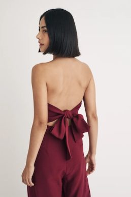 Nobody's Child Black Tie Back Rory Jumpsuit Red