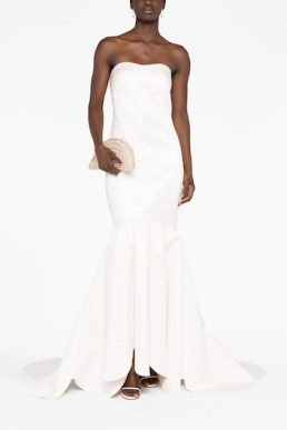ROTATE bandeau-style fishtail bridal gown Ivory
