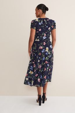 Phase Eight Evangeline Pleated Halterneck Maxi Dress Coral