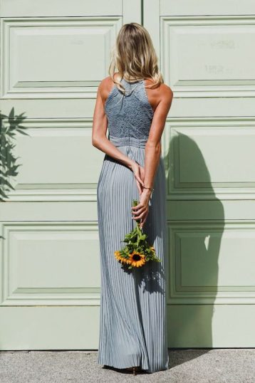 TFNC Serene Lace Sage Maxi Bridesmaid Dress