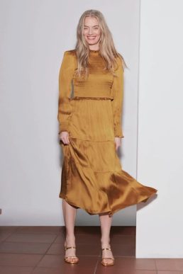 Hobbs Beaumont Dress Ochre yellow